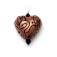 HP-11813605 - Copper Pearl w/Black Swirl Heart Pendant