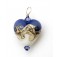 HP-11808905 - White w/Ink Blue Heart Pendant