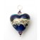 HP-11809105 - Ivory & Purple Free Style Heart Pendant