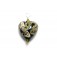 HP-11814405 - Green & Beige Free Style Heart Pendant
