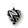 HP-11830805 - Zebra Stripes Heart Pendant