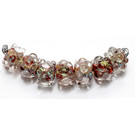 AB00801 - Seven Orange w/Clear Dots Dichroic Boro Rondelles
