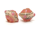 10704307 - Five Pink/Soft Orange Crystal Beads