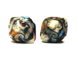 11605707 - Five Dark Brown Silver Ivory Crystal