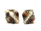 10703807 - Five Transparent Red w/Silver Foil Crystal Beads