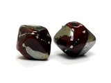 10704207 - Five Regal Red Metallic Crystal Beads