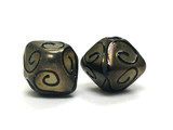 11204807 - Five Golden Pearl Surface w/Black Crystal Beads