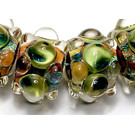 AB00221 - Florida Mango Boro Rondelle Beads