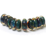 DSK0020 - Ten Oceanic Rondelle Disk Beads