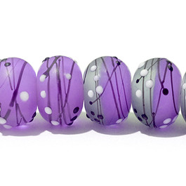 10604841 - Eight Lilac Tea Party Rondelle Beads
